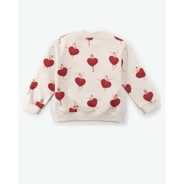 Yell-Oh - Μπλούζα Φούτερ Οργανική Ballerinas Heart Allover (42210222038)