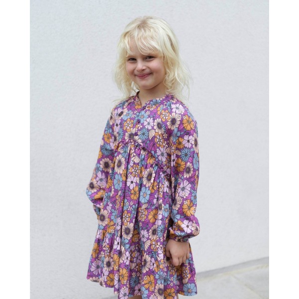 Yell-Oh - Φόρεμα Υφαντό Jacquard Violet Garden (Y42200140001)
