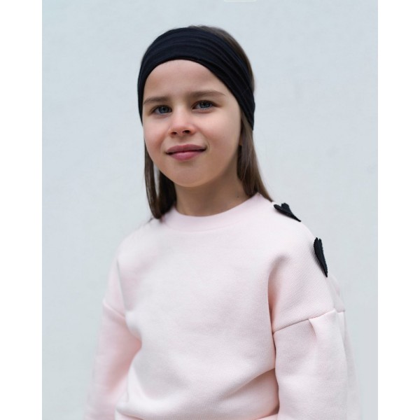 Yell-Oh - Μπλούζα Φούτερ Οργανική Με Καρδιές Peach Blush  (Y42200230069)